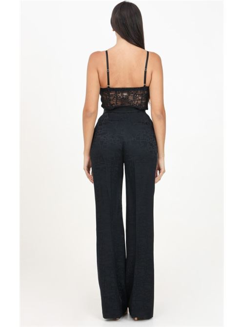 Combined jumpsuit in crepe jacquard lettering ELISABETTA FRANCHI | TU00746E2.110